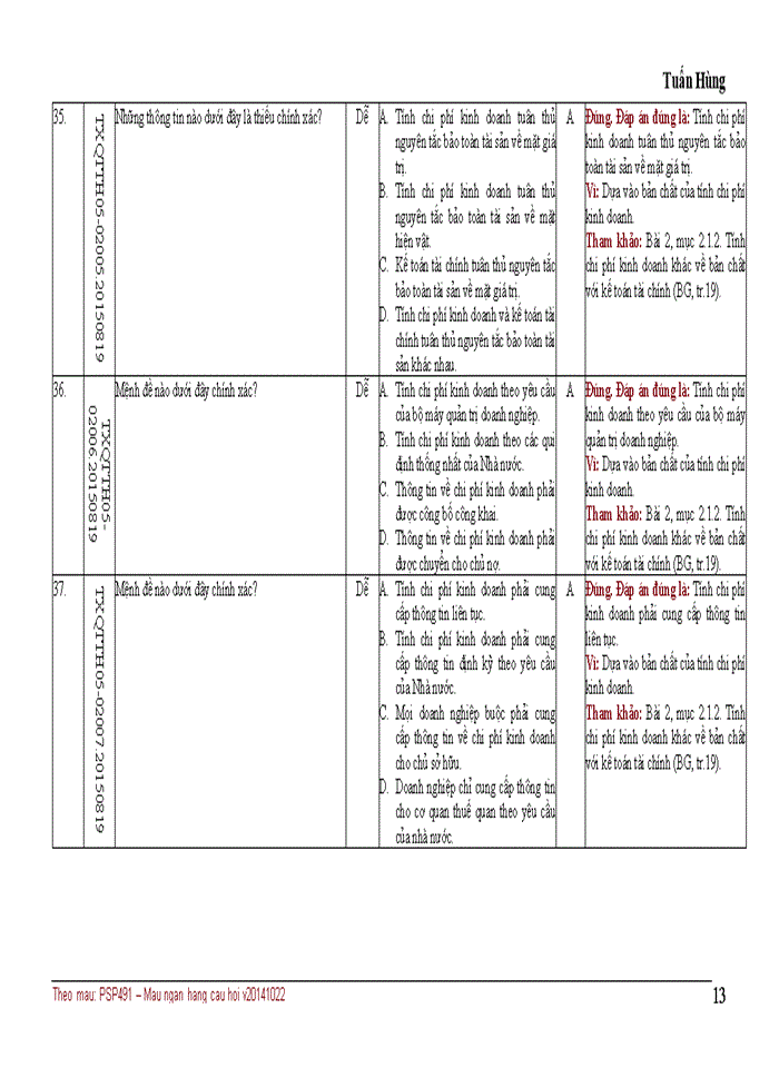 image for page NGÂN HÀNG CÂU HỎI TRẮC NGHIỆM QUẢN TRỊ CHI PHÍ KINH DOANH 3TC