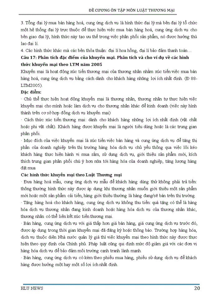 image for page ĐỀ CƯƠNG ÔN TẬP MÔN LUẬT THƯƠNG MẠI