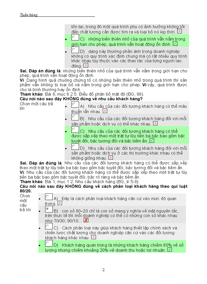 image for page Ngân hàng câu hỏi trắc nghiệm Môn quản trị chất lượng