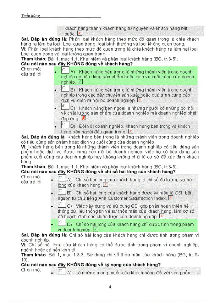 image for page Ngân hàng câu hỏi trắc nghiệm Môn quản trị chất lượng