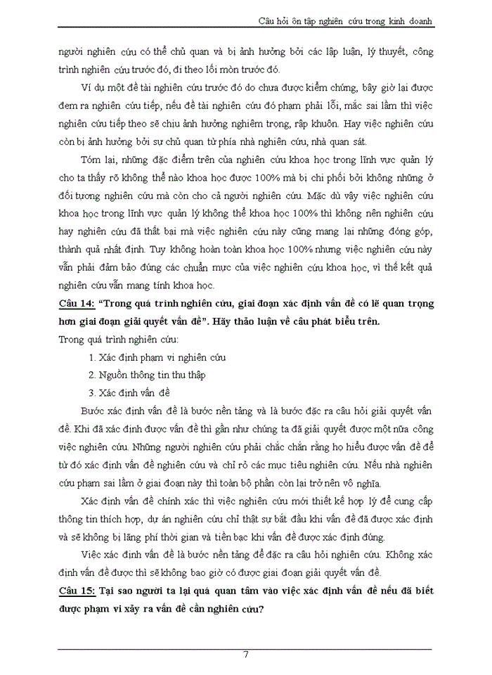 image for page CÂU HỎI ÔN TẬP NGHIÊN CỨU TRONG KINH DOANH