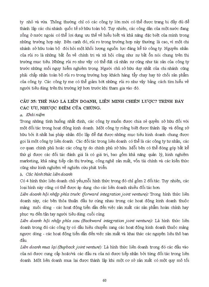 image for page ĐỀ CƯƠNG ÔN THI KINH DOANH QUỐC TẾ 2017