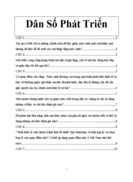 Dân Số Phát Triển