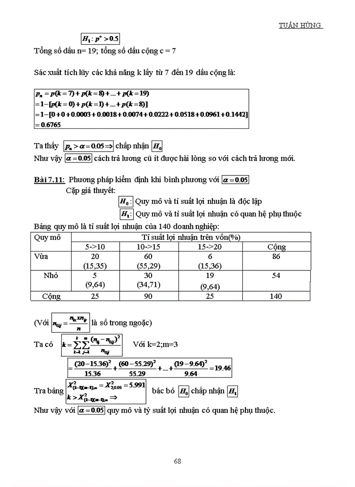 image for page BÀI TẬP VÀ ĐÁP ÁN NGUYÊN LÝ THỐNG KÊ