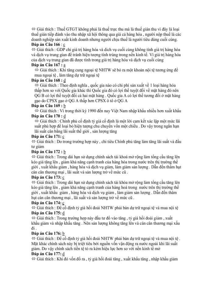 image for page 240 câu Đề thi trắc nghiệm Kinh tế vĩ mô