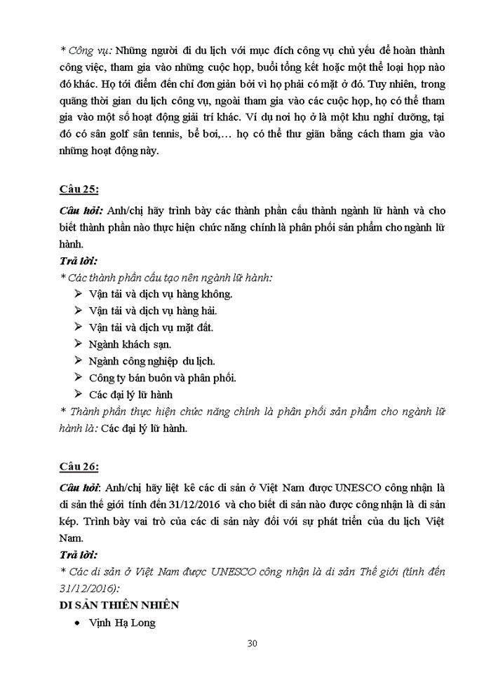 image for page ĐỀ CƯƠNG ÔN TẬP QUẢN TRỊ KINH DOANH LỮ HÀNH