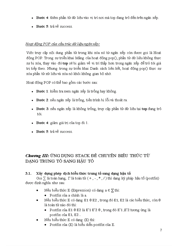 image for page Nghiên cứu cài đặt chương trình chuyển một biểu thức ở dạng trung tố sang dạng ký pháp hậu tố Ký pháp đảo Ba Lan