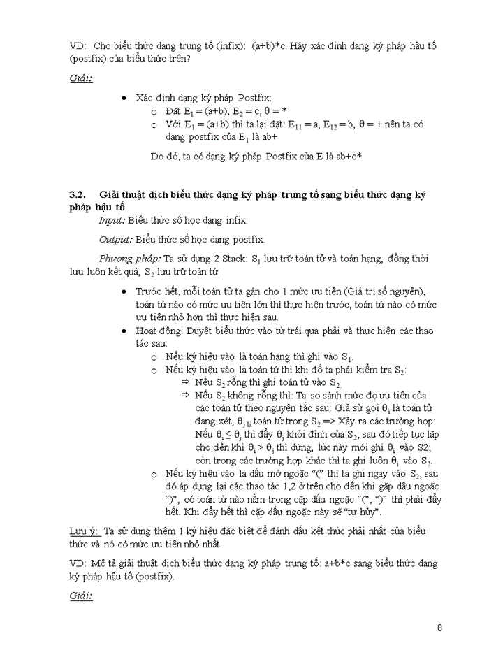 image for page Nghiên cứu cài đặt chương trình chuyển một biểu thức ở dạng trung tố sang dạng ký pháp hậu tố Ký pháp đảo Ba Lan
