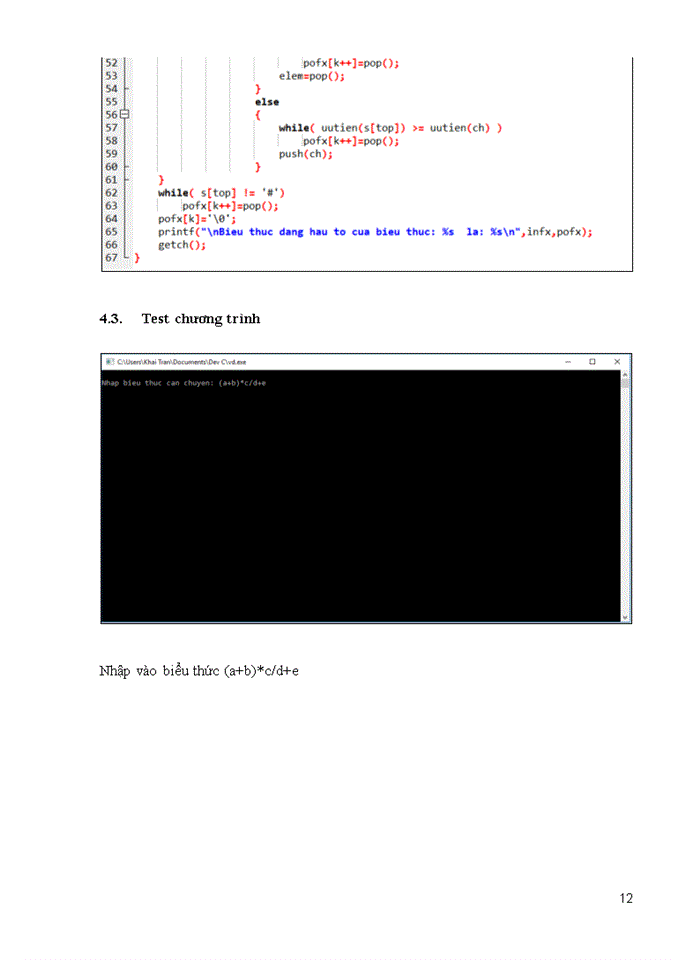image for page Nghiên cứu cài đặt chương trình chuyển một biểu thức ở dạng trung tố sang dạng ký pháp hậu tố Ký pháp đảo Ba Lan
