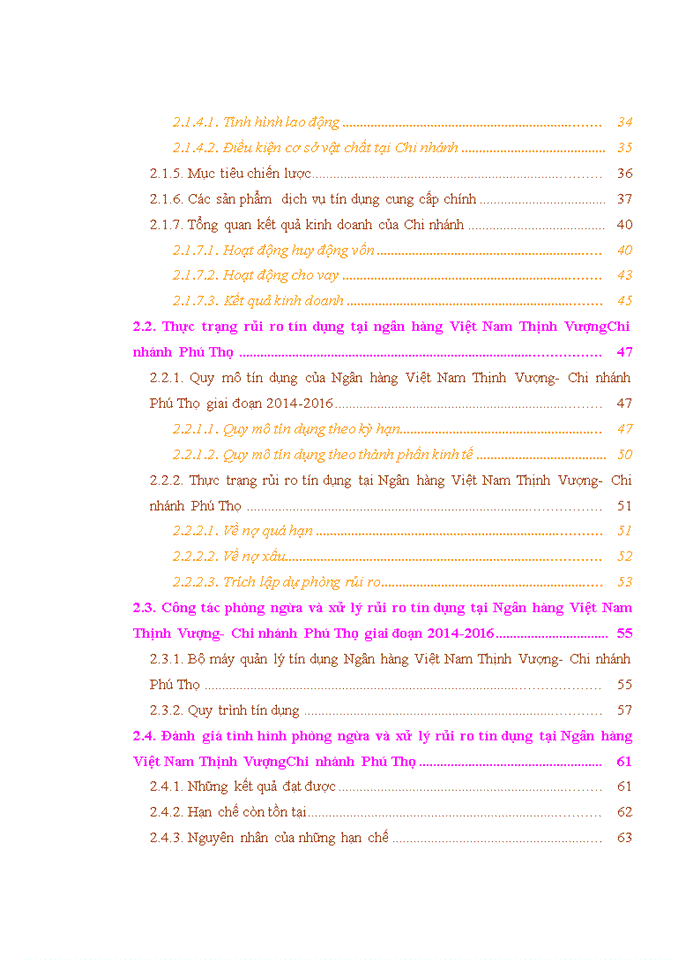 Ths Rủi ro tín dụng tại ngân hàng Việt Nam Thịnh Vượng chi nhánh Việt Trì - Phú Thọ Thực trạng và một số khuyến nghị