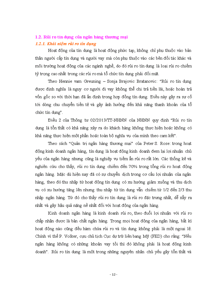 image for page Ths Rủi ro tín dụng tại ngân hàng Việt Nam Thịnh Vượng chi nhánh Việt Trì - Phú Thọ Thực trạng và một số khuyến nghị