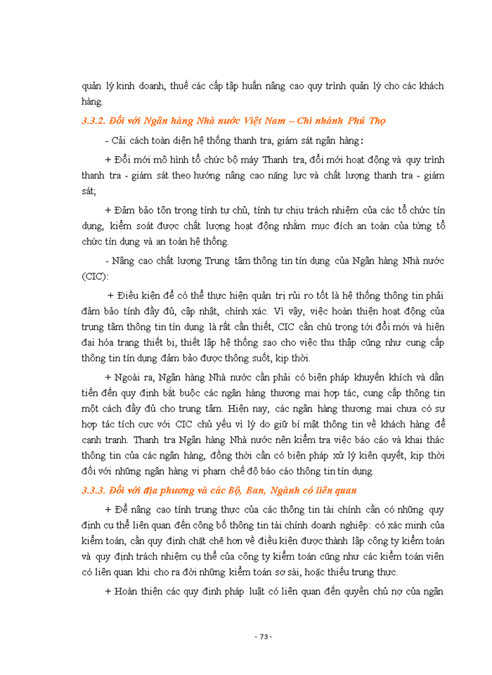 image for page Ths Rủi ro tín dụng tại ngân hàng Việt Nam Thịnh Vượng chi nhánh Việt Trì - Phú Thọ Thực trạng và một số khuyến nghị