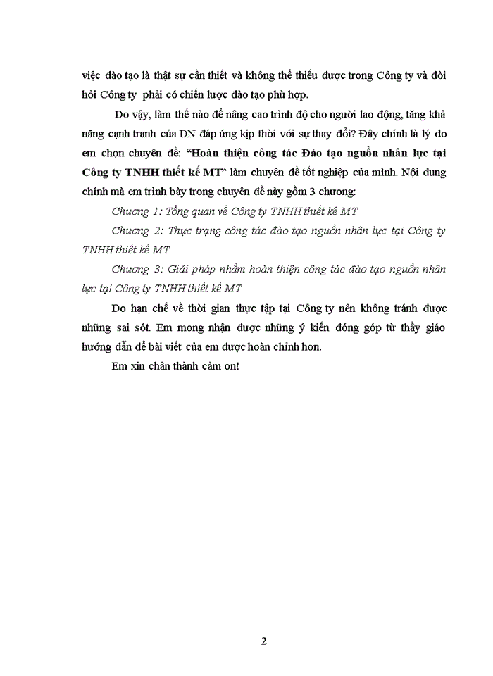 image for page Hoàn thiện công tác Đào tạo nguồn nhân lực tại Công ty TNHH thiết kế MT