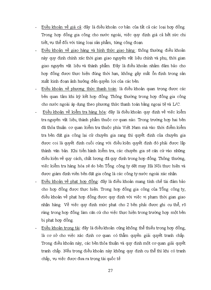 image for page Thực tiễn giao kết và thực hiện hợp đồng gia công quốc tế hàng may mặc tại Công ty Cổ phần dệt may Hà Nội- Hanosimex