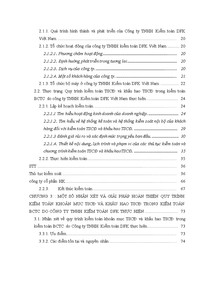 image for page QUY TRÌNH KIỂM TOÁN TSCĐ VÀ KHẤU HAO TSCĐ TRONG KIỂM TOÁN BÁO CÁO TÀI CHÍNH DO CÔNG TY TNHH KIỂM TOÁN DFK VIỆT NAM