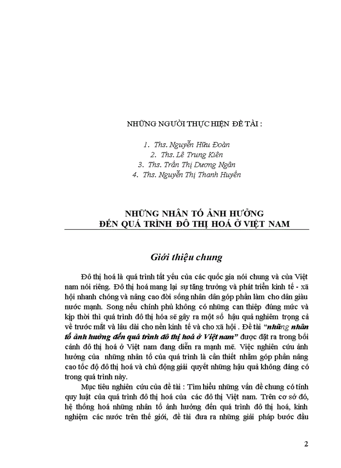 image for page THS NHỮNG NHÂN TỐ ẢNH HƯỞNG ĐẾN QUÁ TRÌNH ĐÔ THỊ HOÁ Ở VIỆT NAM