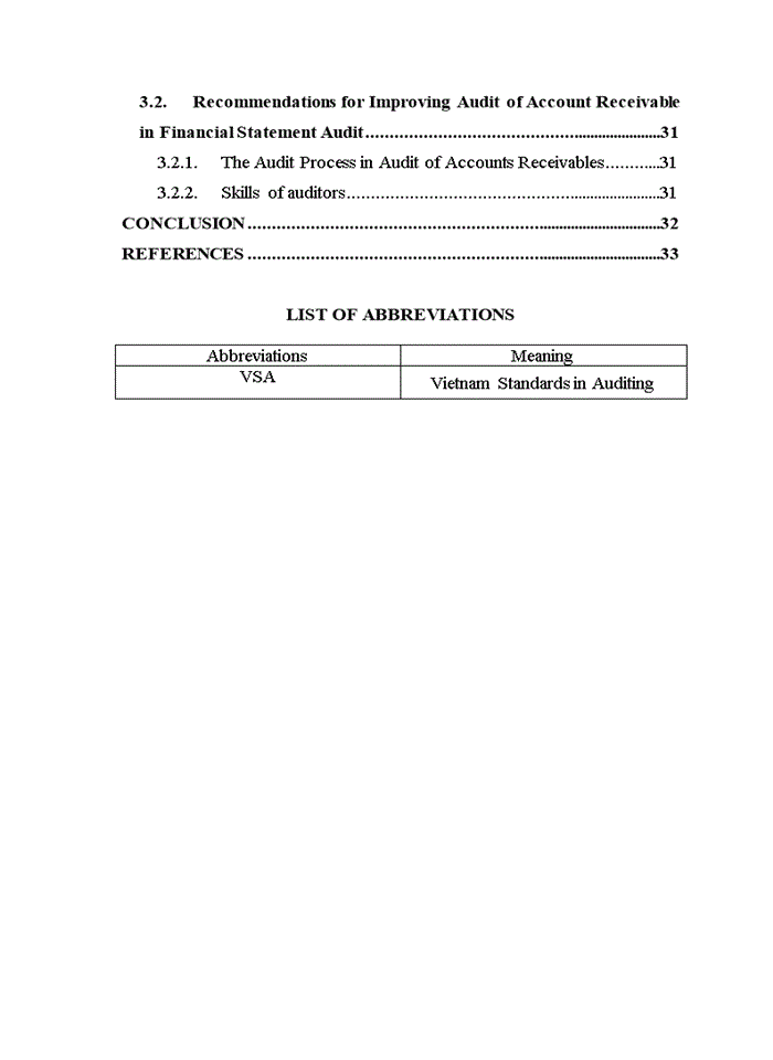 image for page TIẾNG ANH DISCUSSION OF AUDIT OF ACCOUNT RECEIVABLES IN FINANCIAL STATEMENT AUDIT
