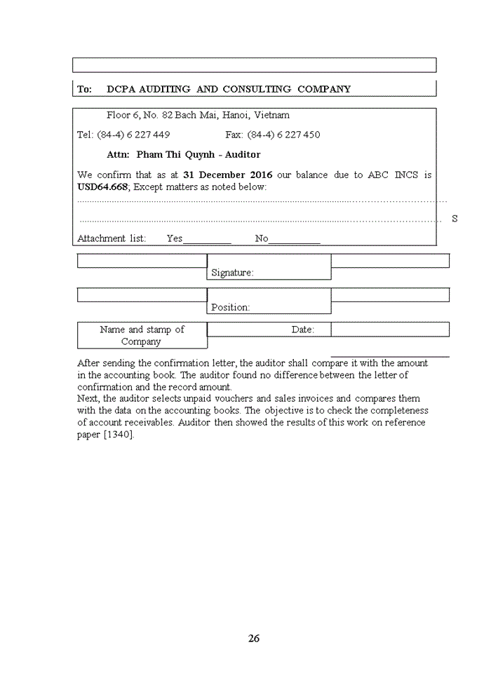image for page TIẾNG ANH DISCUSSION OF AUDIT OF ACCOUNT RECEIVABLES IN FINANCIAL STATEMENT AUDIT