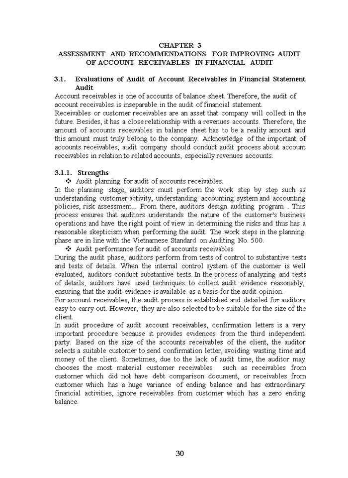 image for page TIẾNG ANH DISCUSSION OF AUDIT OF ACCOUNT RECEIVABLES IN FINANCIAL STATEMENT AUDIT