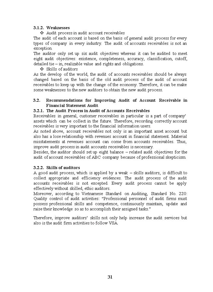 image for page TIẾNG ANH DISCUSSION OF AUDIT OF ACCOUNT RECEIVABLES IN FINANCIAL STATEMENT AUDIT