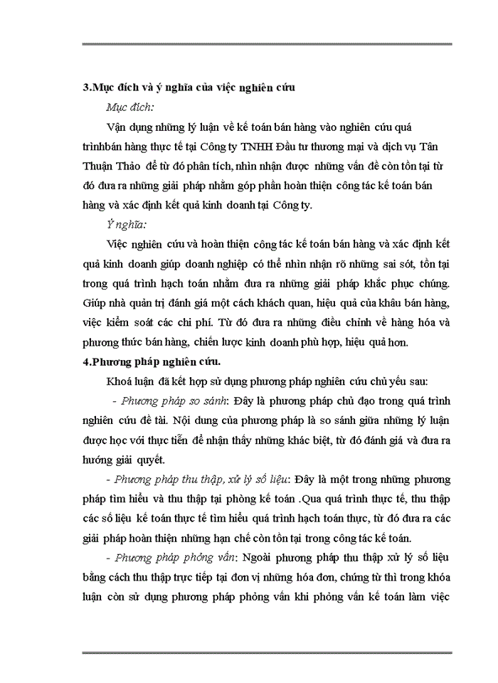 image for page Hoàn thiện công tác kế toán bán hàng và xác định kết quả kinh doanh tại Công ty TNHH Đầu tư thương mại và dịch vụ Tân Thuận Thảo