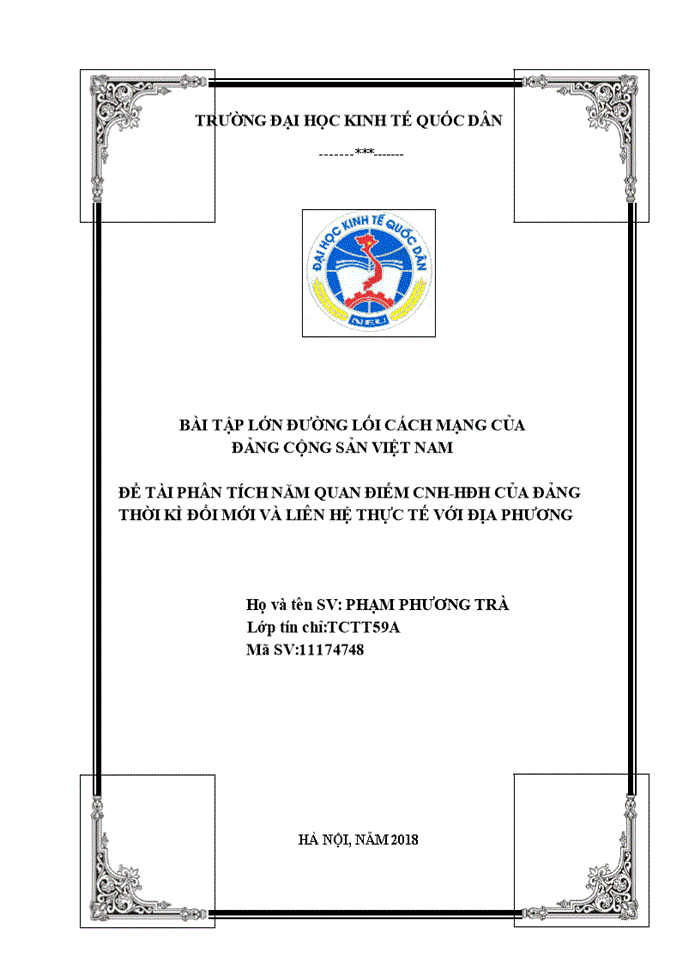 image for page PHÂN TÍCH NĂM QUAN ĐIỂM CNH-HĐH CỦA ĐẢNG THỜI KÌ ĐỔI MỚI VÀ LIÊN HỆ THỰC TẾ VỚI ĐỊA PHƯƠNG