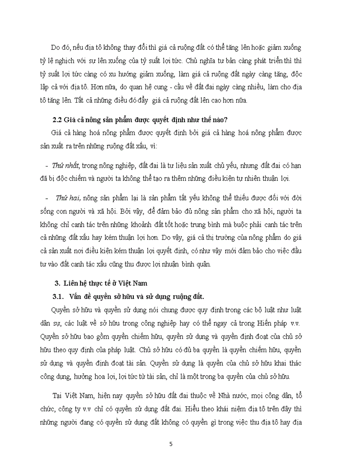 image for page Triết mác LÝ LUẬN VỀ ĐỊA TÔ CỦA CÁC MÁC VÀ LIÊN HỆ THỰC TẾ Ở VIỆT NAM