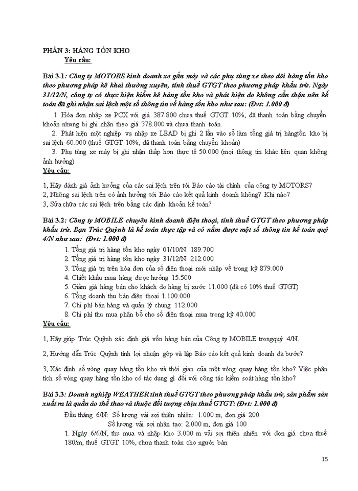 image for page BÀI TẬP THỰC HÀNH MÔN NGUYÊN LÝ KẾ TOÁN