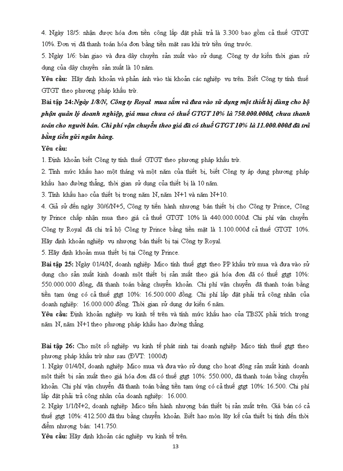 image for page BÀI TẬP THỰC HÀNH HỌC PHẦN NGUYÊN LÝ KẾ TOÁN