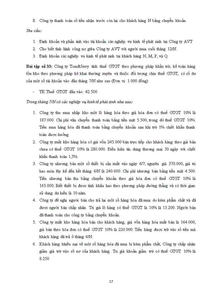 image for page BÀI TẬP THỰC HÀNH HỌC PHẦN NGUYÊN LÝ KẾ TOÁN