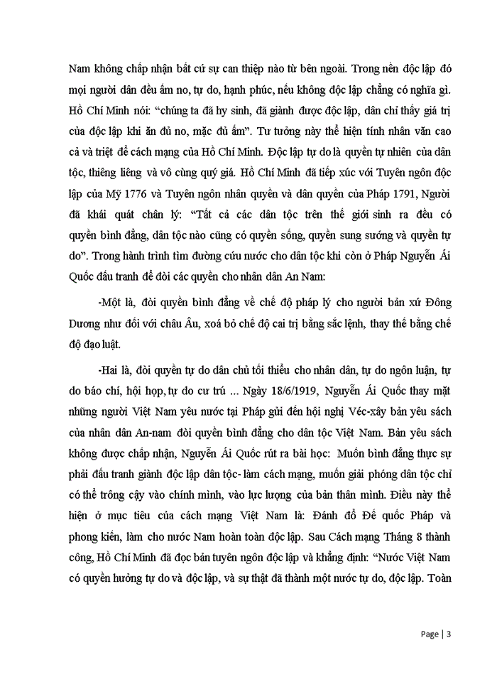 image for page Phân tích luận điểm của Hồ Chí Minh Tất cả các dân tộc trên thế giới đều sinh ra bình đẳng dân tộc nào cũng có quyền sống quyền sung sướng và quyền tự do