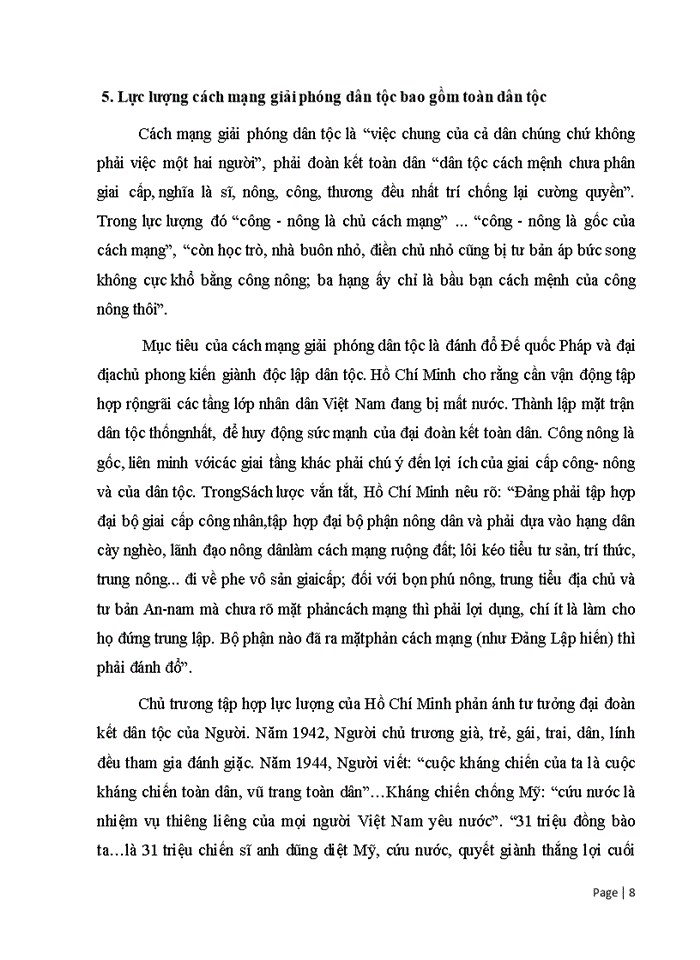 image for page Phân tích luận điểm của Hồ Chí Minh Tất cả các dân tộc trên thế giới đều sinh ra bình đẳng dân tộc nào cũng có quyền sống quyền sung sướng và quyền tự do