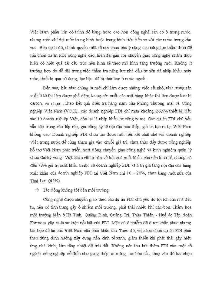 image for page Trong hai nguồn vốn ODA và FDI thì nguồn vốn nào mang lại nhiều lợi ích hơn cho nước nhận đầu tư xét trên góc độ chuyển giao công nghệ