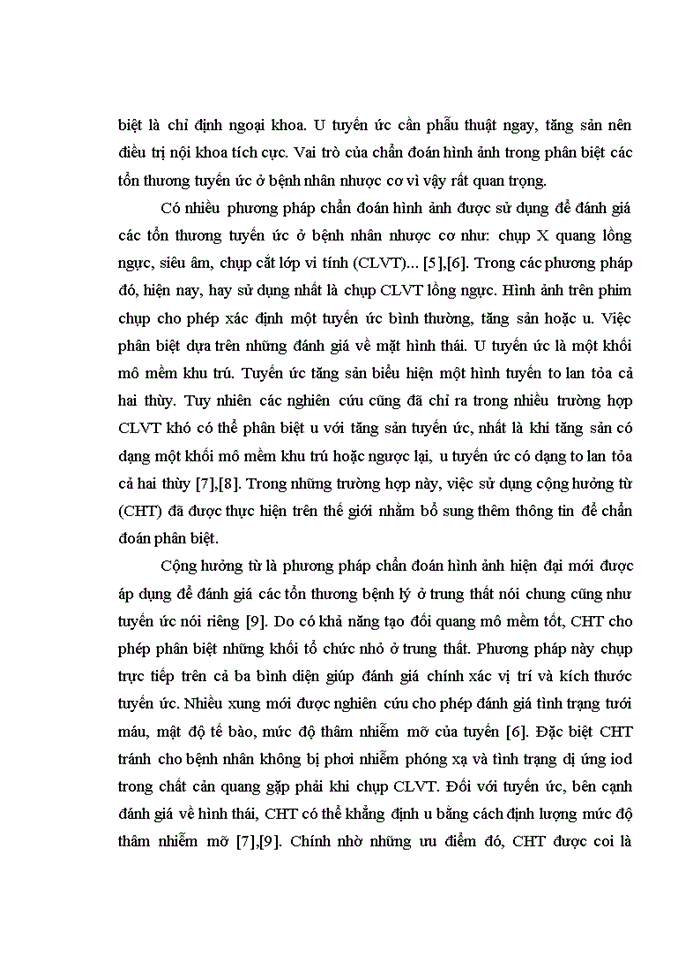 image for page NGHIÊN CỨU ĐẶC ĐIỂM HÌNH ẢNH VÀ GIÁ TRỊ CỦA CỘNG HƯỞNG TỪ TRONG ĐÁNH GIÁ TỔN THƯƠNG TUYẾN ỨC Ở BỆNH NHÂN NHƯỢC CƠ