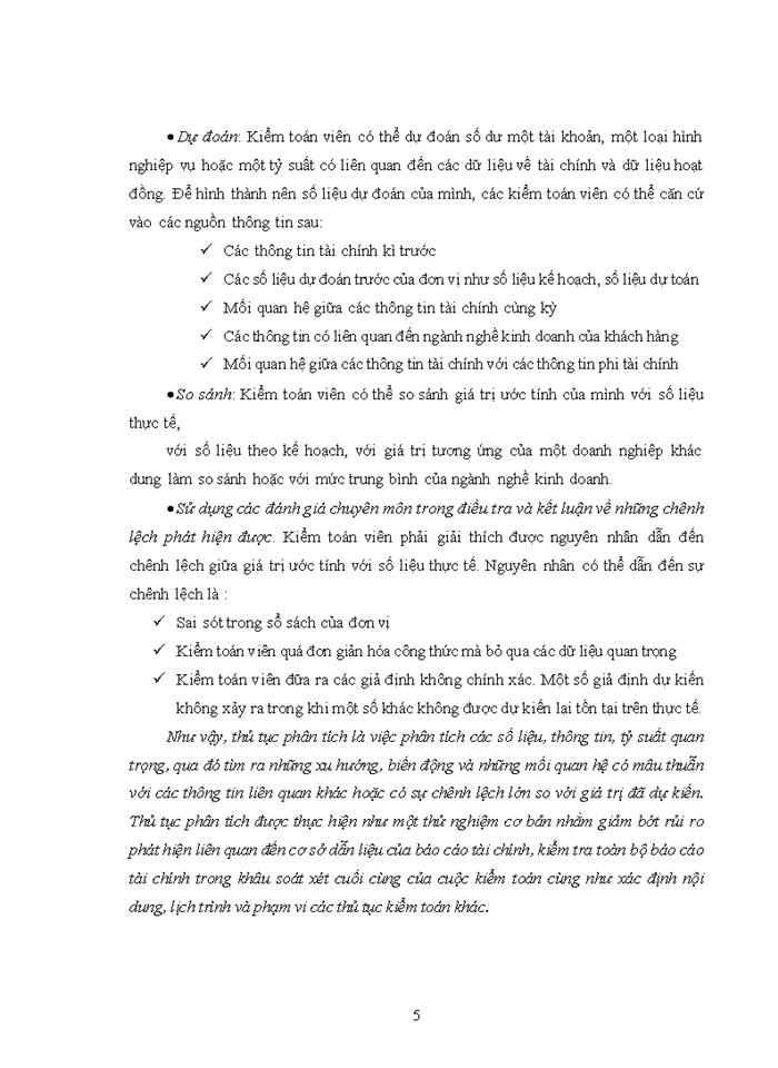 image for page Vận dụng thủ tục phân tích trong giai đoạn lập kế hoạch kiểm toán
