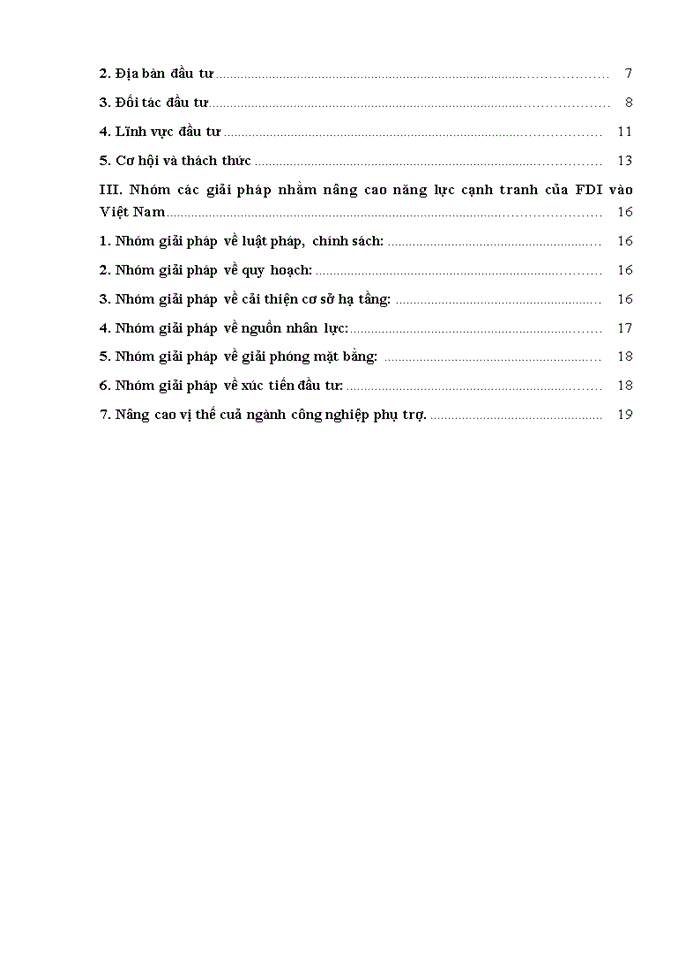 Phân tích thực trạng thu hút FDI vào Việt Nam giai đoạn 1986-2017 Đưa ra các giải pháp nhằm nâng cao năng lực cạn tranh của Việt Nam trong thu hút FDI