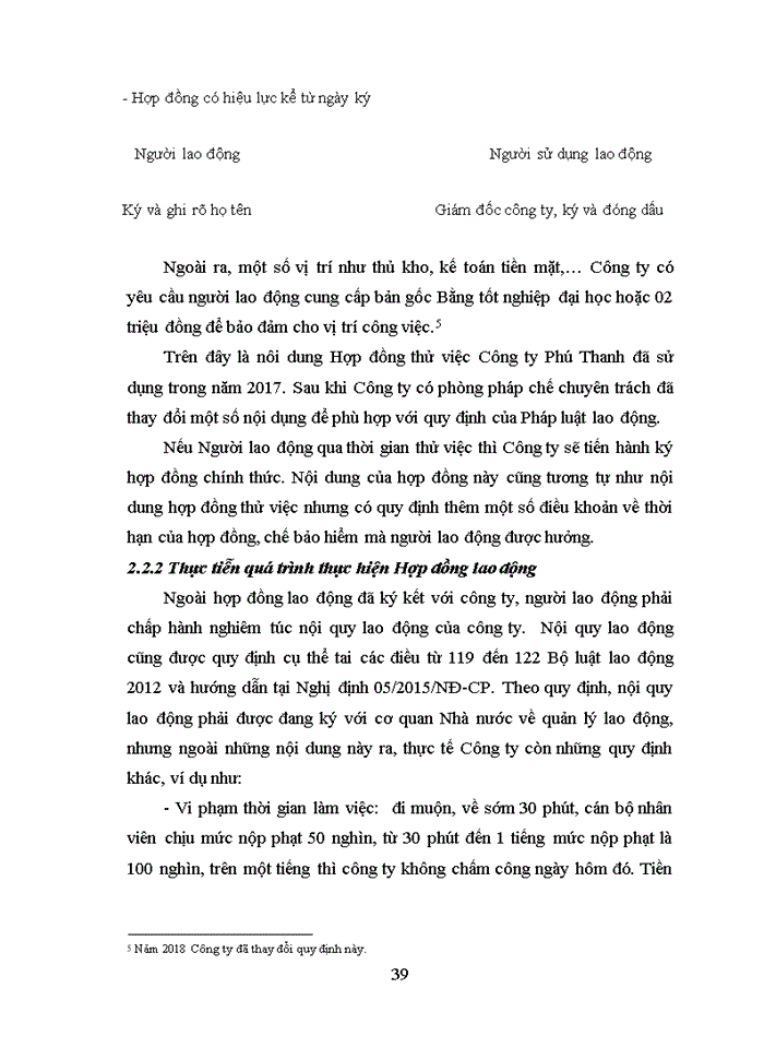 image for page Pháp luật về Hợp đồng lao động và thực tiễn giao kết thực hiện Hợp đồng lao động tại Công ty cổ phần thương mại Phú Thanh