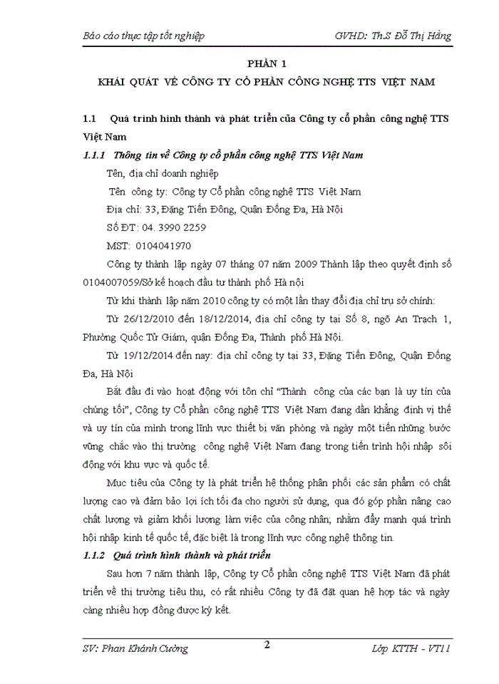 image for page Tổ chức công tác kế toán tại công ty cổ phần công nghệ tts việt nam