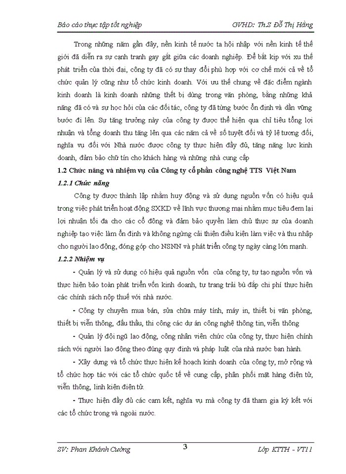 image for page Tổ chức công tác kế toán tại công ty cổ phần công nghệ tts việt nam