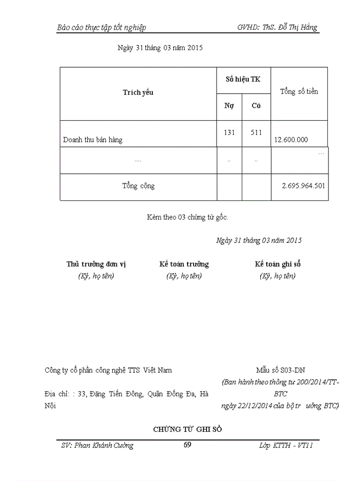 image for page Tổ chức công tác kế toán tại công ty cổ phần công nghệ tts việt nam