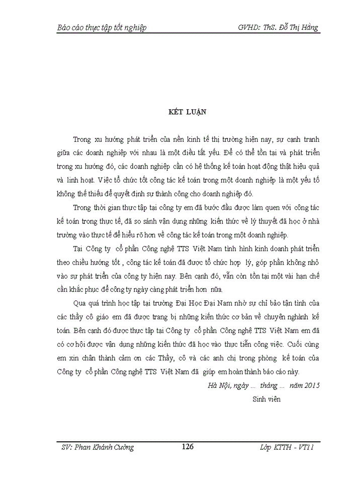 image for page Tổ chức công tác kế toán tại công ty cổ phần công nghệ tts việt nam