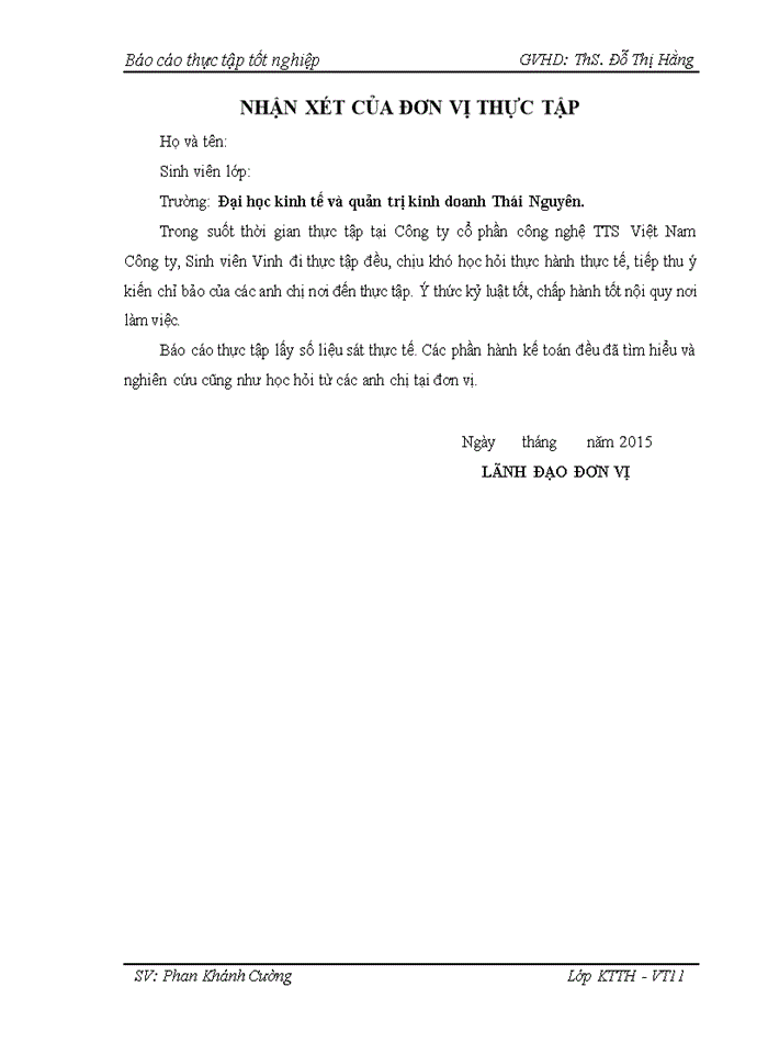 image for page Tổ chức công tác kế toán tại công ty cổ phần công nghệ tts việt nam