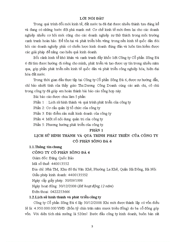 image for page Công ty cổ phần sông đà 6