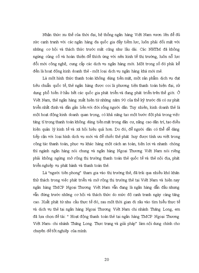 image for page Khái quát về ngân hàng tmcp ngoại thương việt nam chi nhánh thăng long