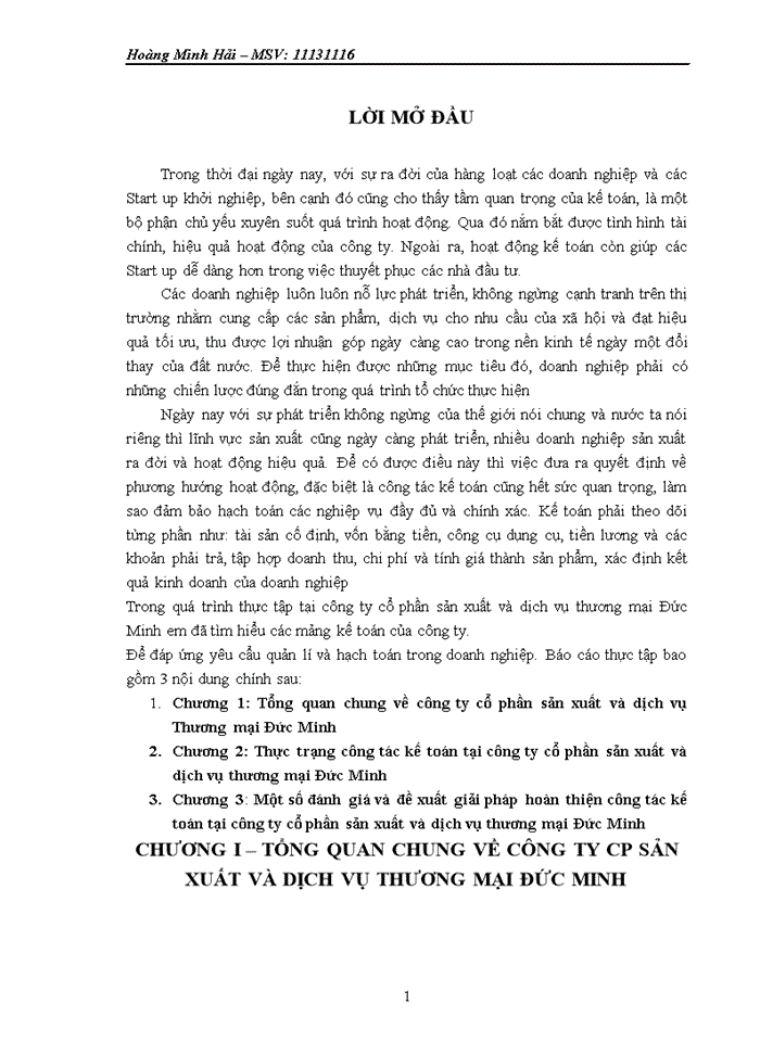 image for page Báo cáo tại Công ty Cổ phần Sản xuất và dịch vụ thương mại Đức Minh