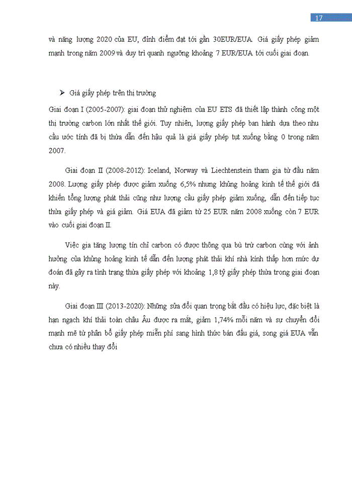 image for page Trình bày sự hình thành và phát triển của hệ thống thương mại khí thải của Liên minh Châu Âu