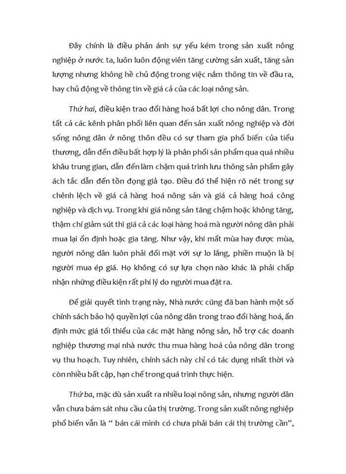 image for page Thực trạng và giải pháp cho vấn đề tiêu thụ nông sản ở Việt nam