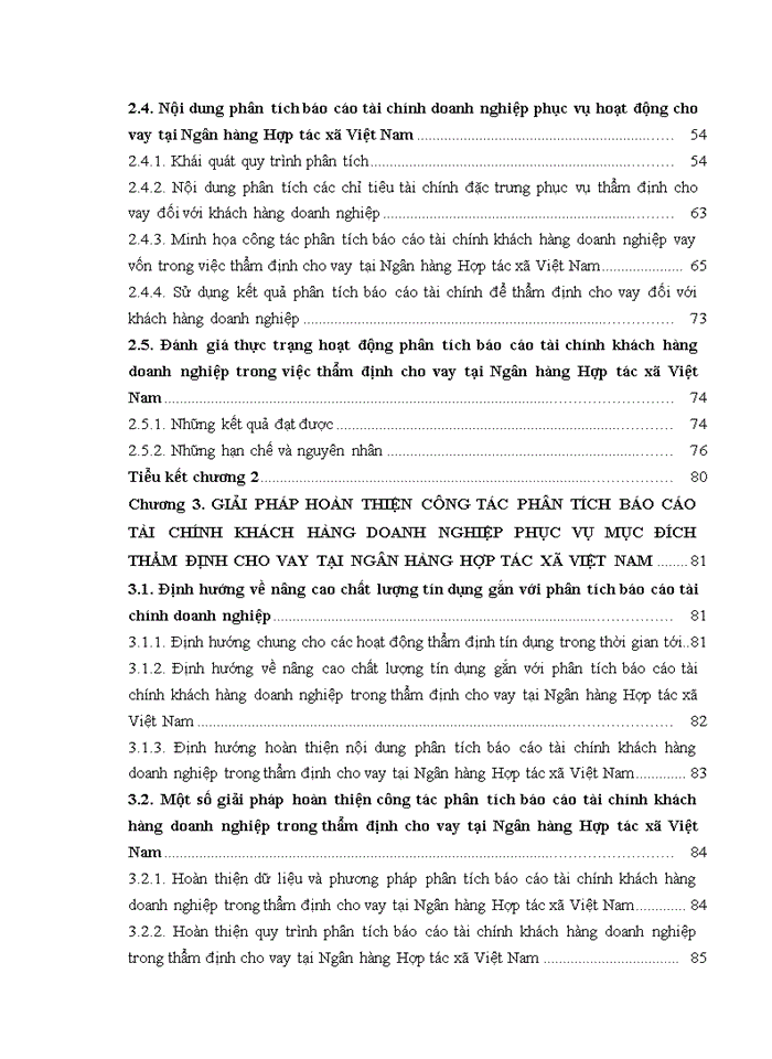 THS HOÀN THIỆN PHÂN TÍCH BÁO CÁO TÀI CHÍNH DOANH NGHIỆP PHỤC VỤ HOẠT ĐỘNG CHO VAY TẠI NGÂN HÀNG HỢP TÁC XÃ VIỆT NAM
