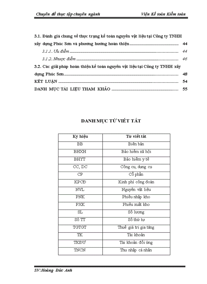 HOÀN THIỆN KẾ TOÁN NGUYÊN VẬT LIỆU TẠI CÔNG TY TRÁCH NHIỆN HỮU HẠN XÂY DỰNG PHÚC SƠN