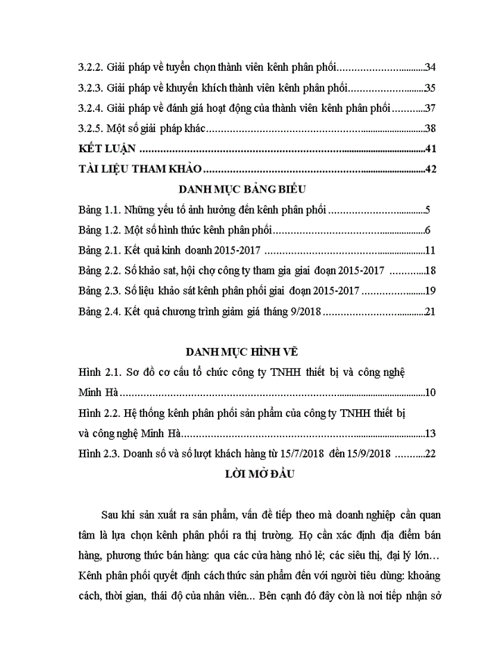 image for page Quản lý kênh phân phối tại công ty Trách nhiệm hữu hạn thiết bị và công nghệ Minh Hà